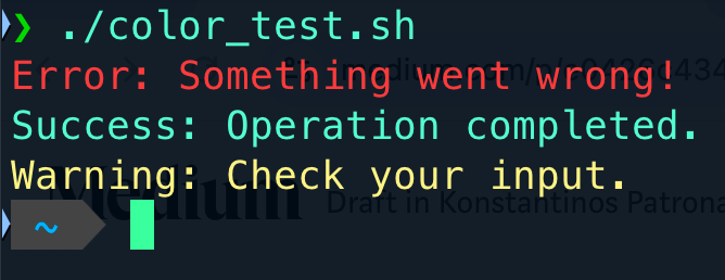 Linux: How to colorize text in bash scripts
