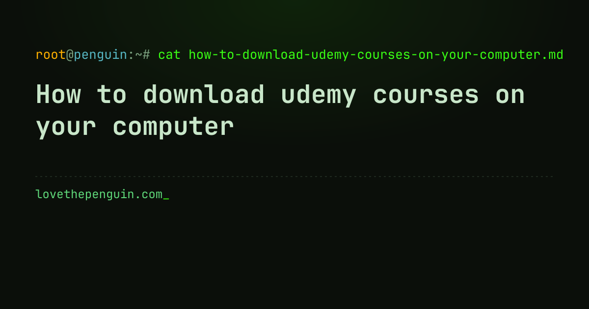 How to download udemy courses on your computer