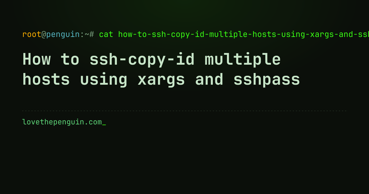 How to ssh-copy-id multiple hosts using xargs and sshpass
