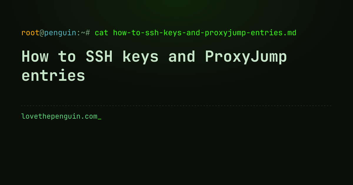 How to SSH keys and ProxyJump entries