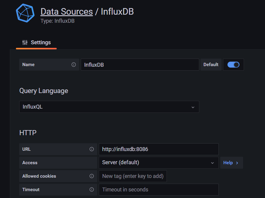Docker: how to work with Grafana and influxdb